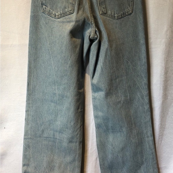 Zara denim distressed  jeans Sz 2 - Picture 2 of 3